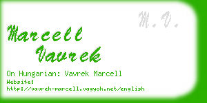 marcell vavrek business card